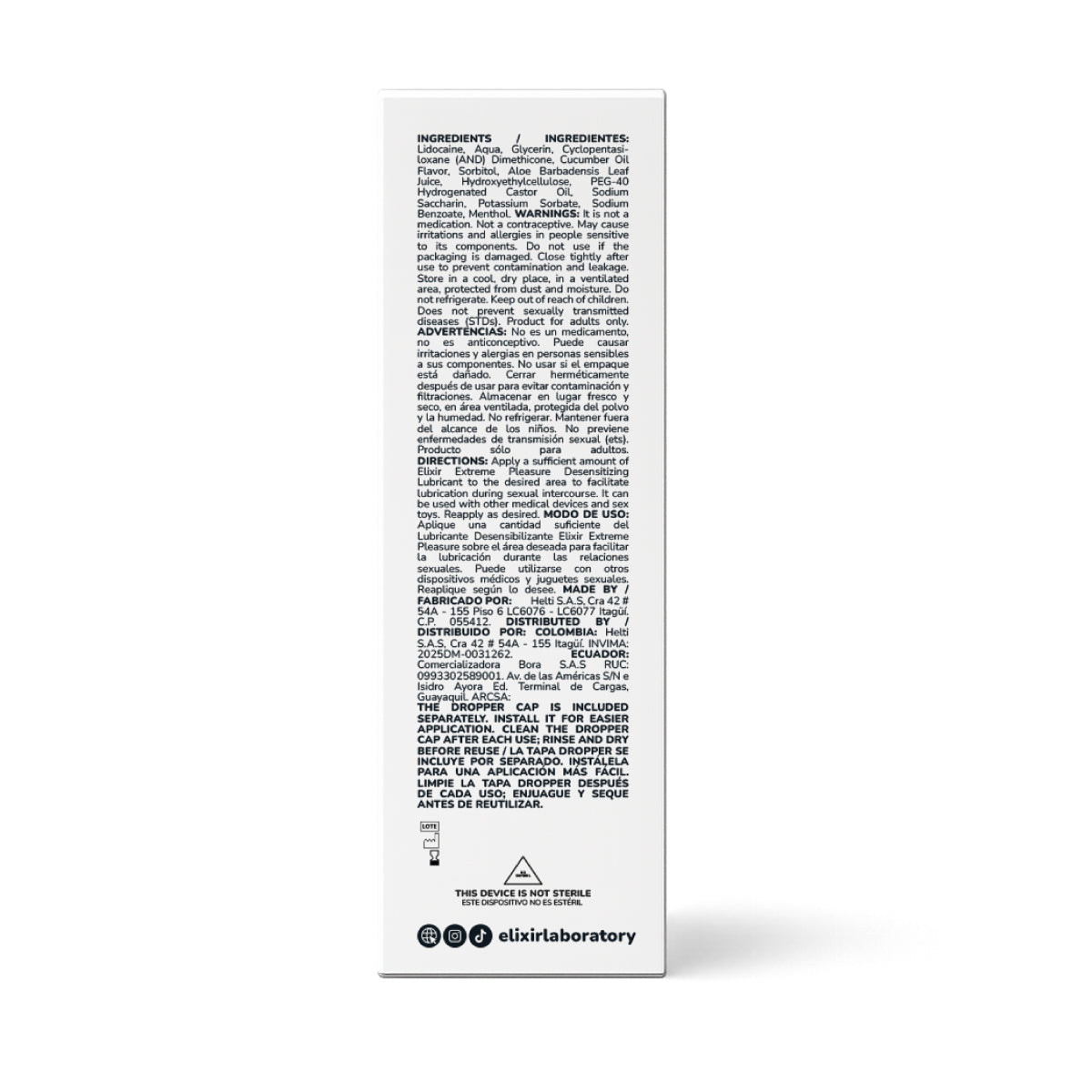 Lubricante íntimo Anal Desensibilizante